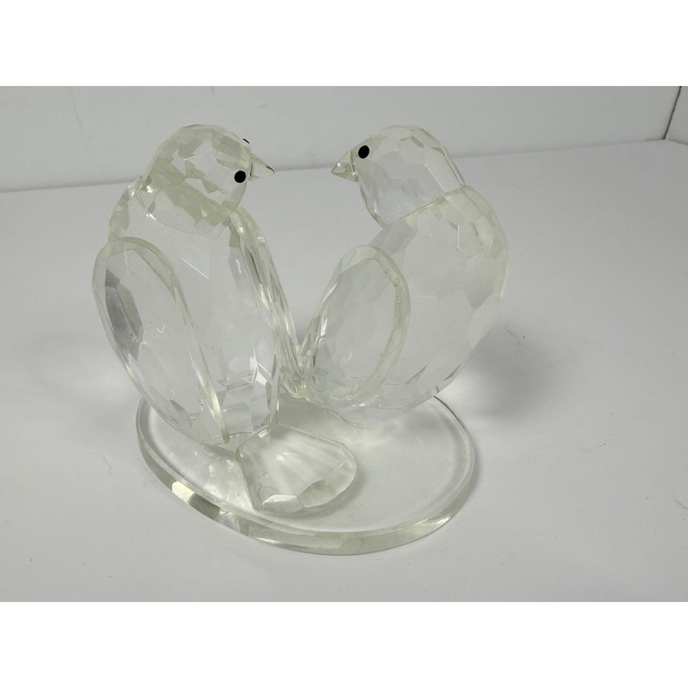 Vintage Godinger Shannon Crystal Glass Love Birds‎ Figurine